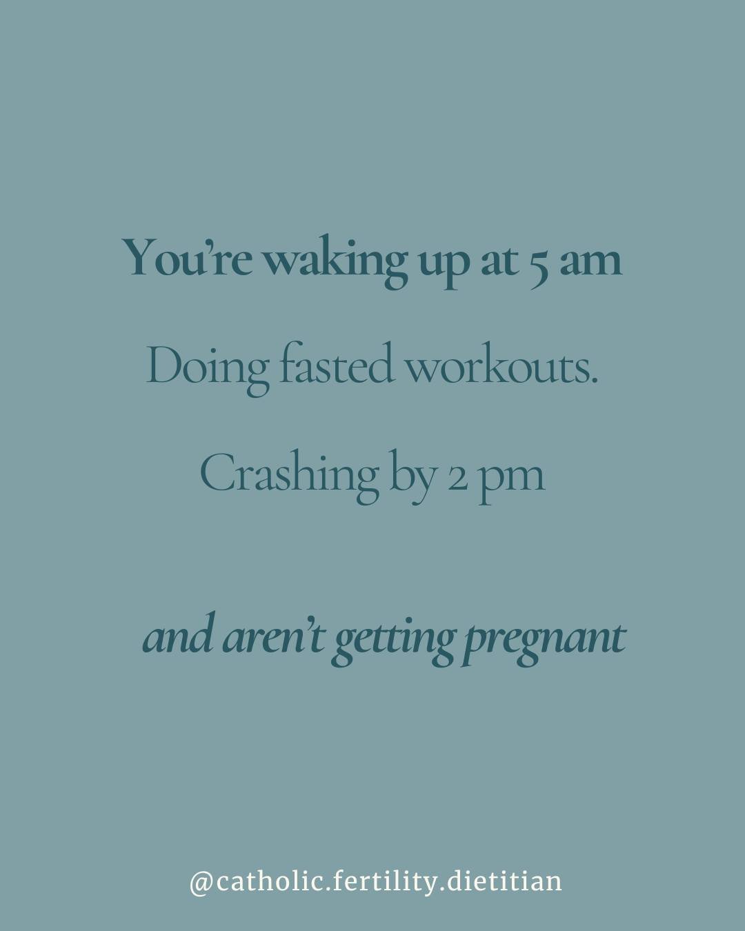 You can be doing everything the fitness industry tells you to do and still be sending the wrong message to your hormones.

I see this all the time:

Women waking up before sunrise, doing fasted workouts, living on coffee, eating "clean," an