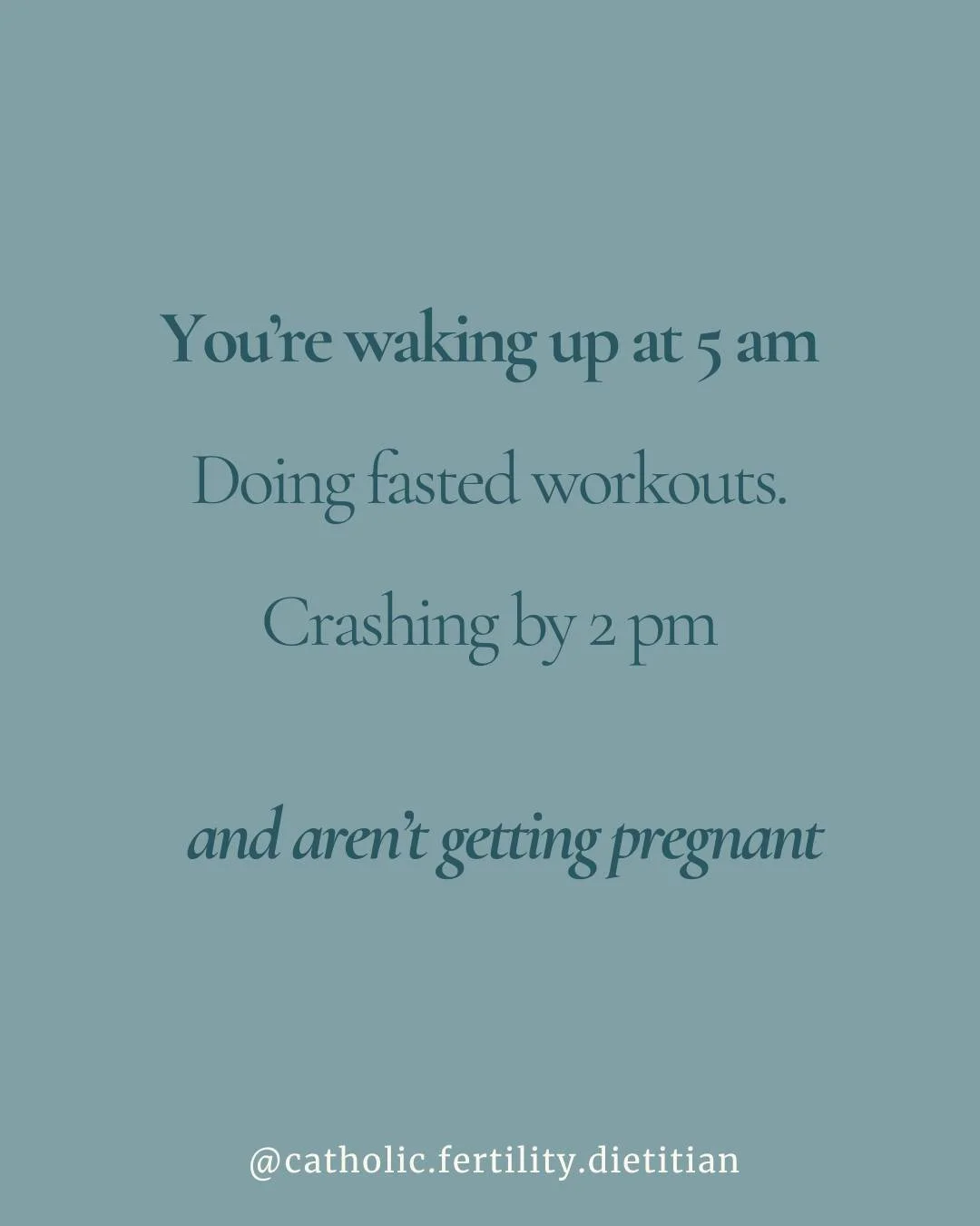 You can be doing everything the fitness industry tells you to do and still be sending the wrong message to your hormones.

I see this all the time:

Women waking up before sunrise, doing fasted workouts, living on coffee, eating "clean," an