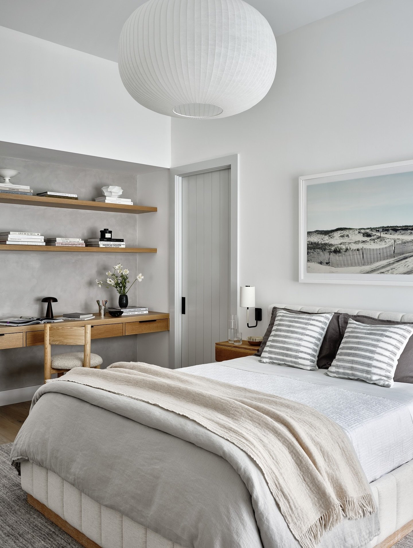 On the first floor of our Glover Street project, the junior primary suite is a quiet retreat&mdash;designed to welcome guests warmly or double seamlessly as a home office. #AliciaMurphyDesign⁠
⁠
Builder: @demarco_development | Architect: @craftmodern