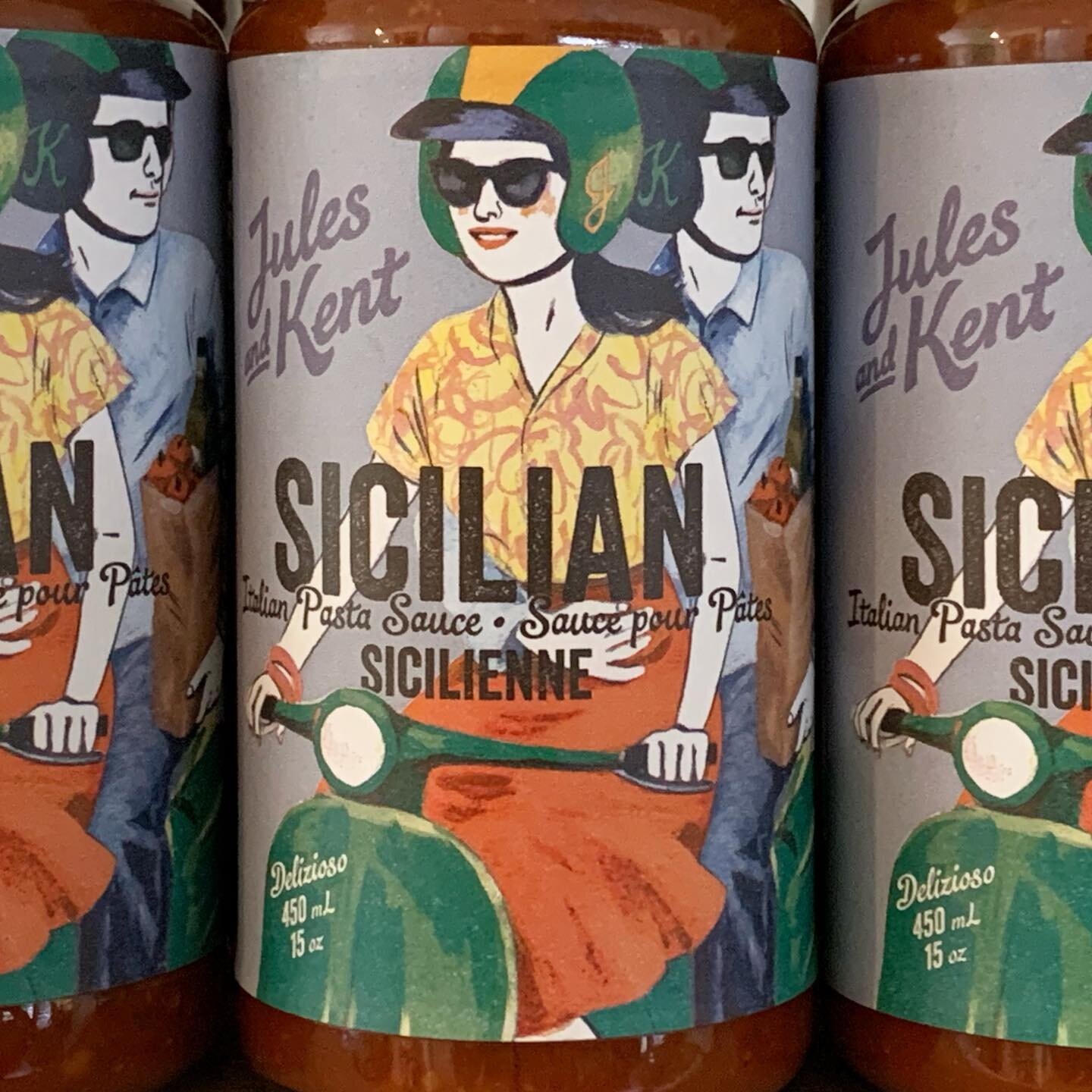 #julesandkent Sicilian Pasta Sauce is a classic savoury sauce loaded with capers and olives and the perfect companion to #rustichella papardelle pasta! Find it in our deli #greenhorn #westend #yvr #localbusiness #neighbourhood