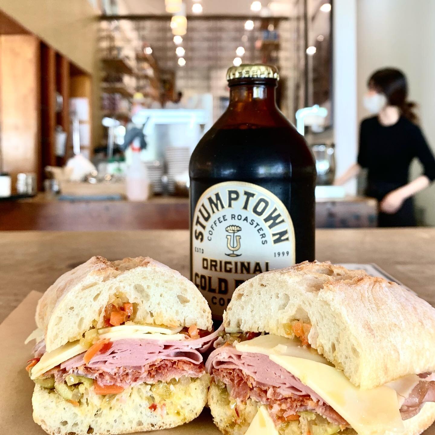 You and me...we will measure the distance between us in deli sandwiches + #stumptown cold brew 🌞