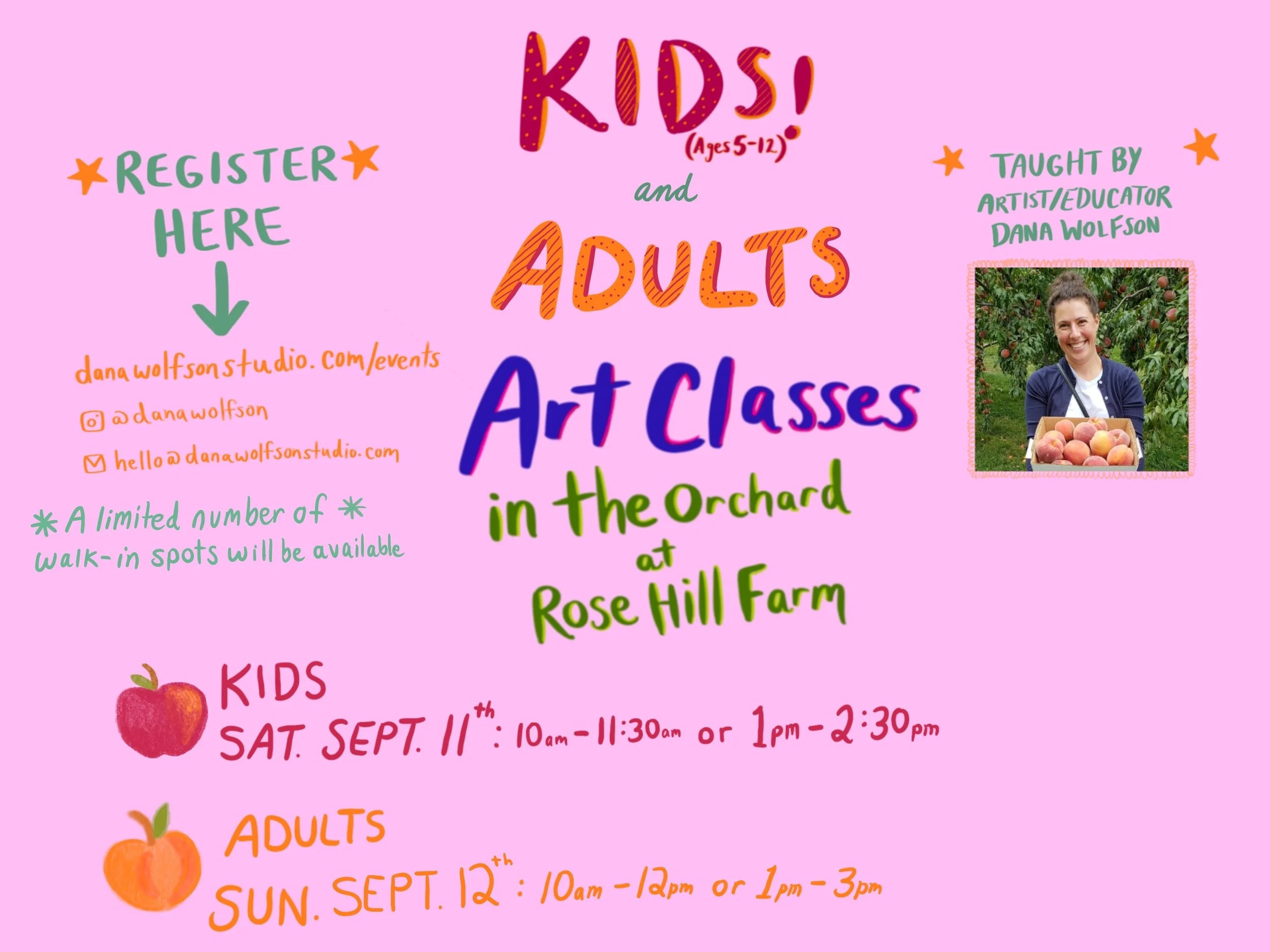 Adult Art Class In The Orchard 