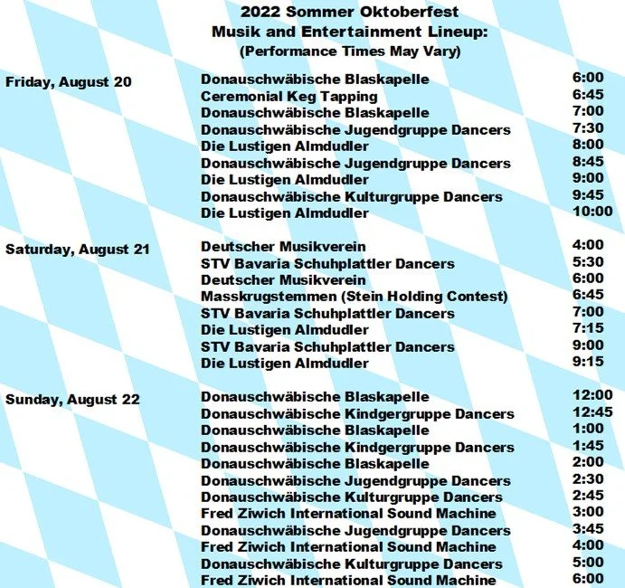 Sommer Oktoberfest — Donauschwaben GermanAmerican Cultural Center
