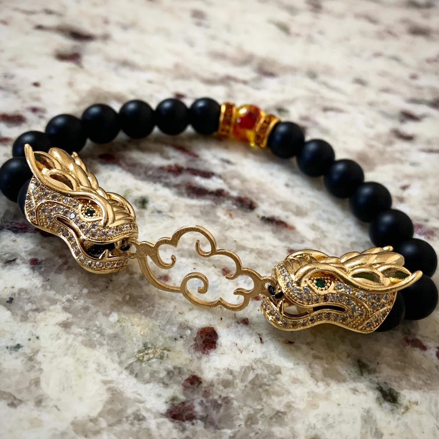 NEW SPECIAL ORDER BRACELET - This bracelet I made especially for my husband. It&rsquo;s inspired by Dragon Ball Z. To order these charms you must contact me, as we have to special order these charms. They&rsquo;re made of Zircona therefore the colour