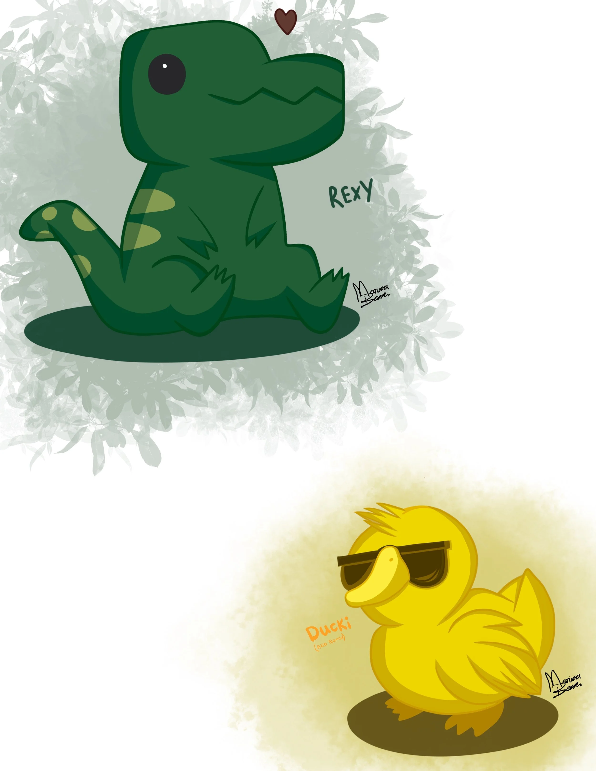Character illustrations created from some of my old sketchbook drawings.