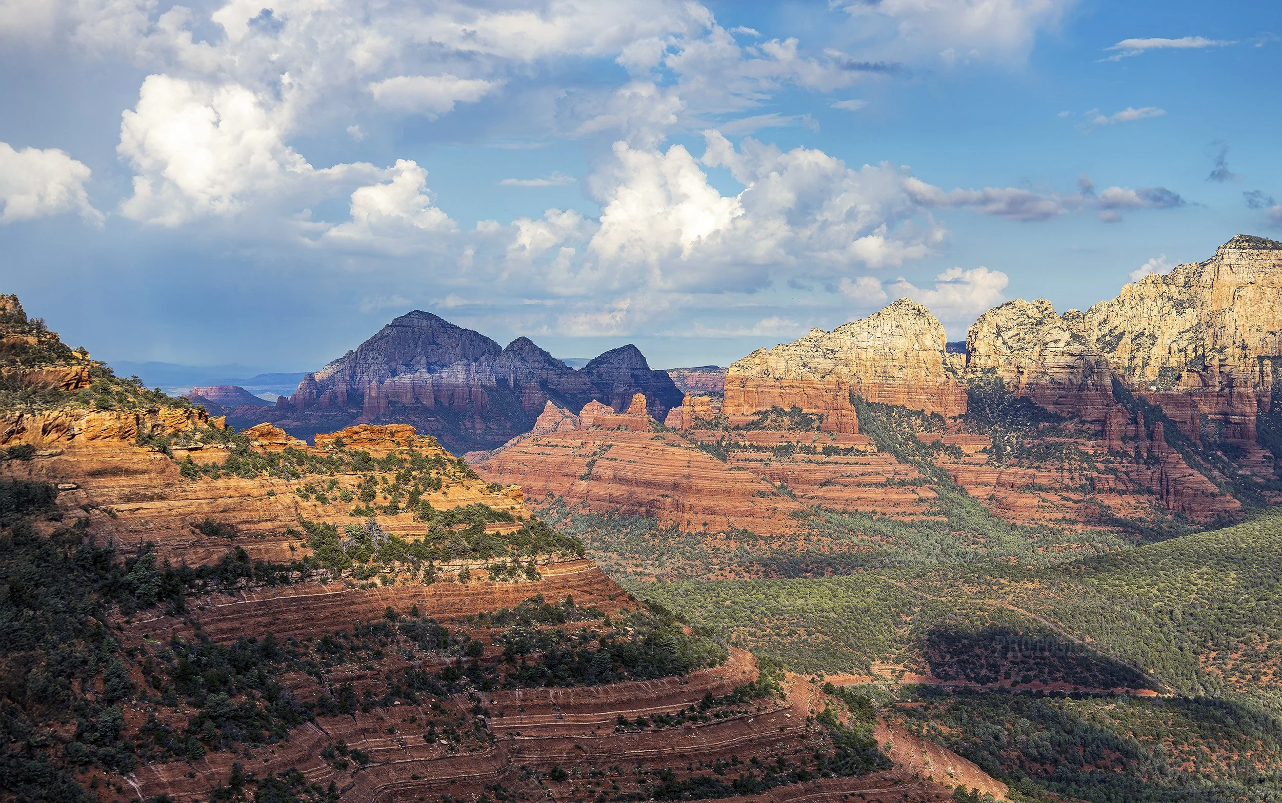 Sedona Landscape With Clouds