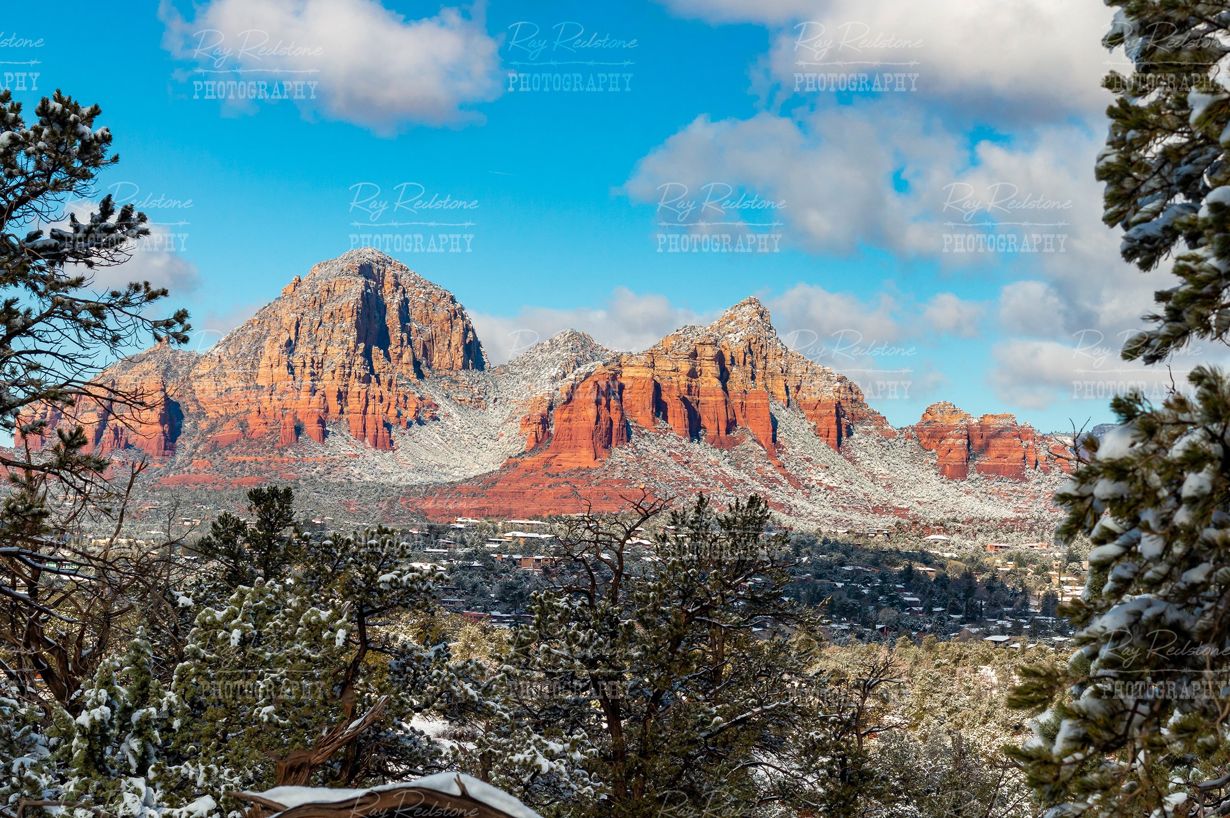 Sedona Thunder Mountain With Snow
