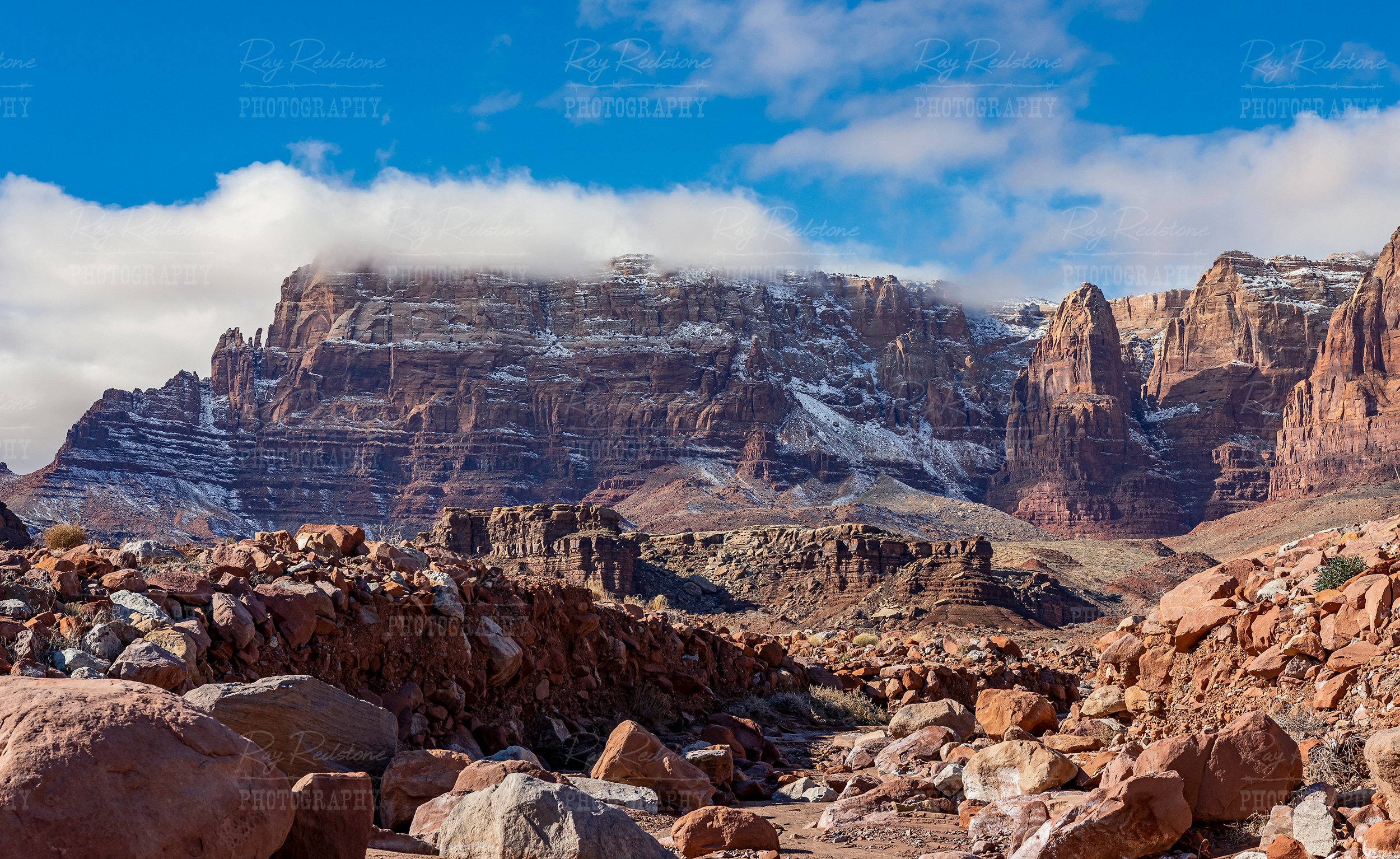 The Snow Dusted Vermilion Cliffs Monument In Northern AZ