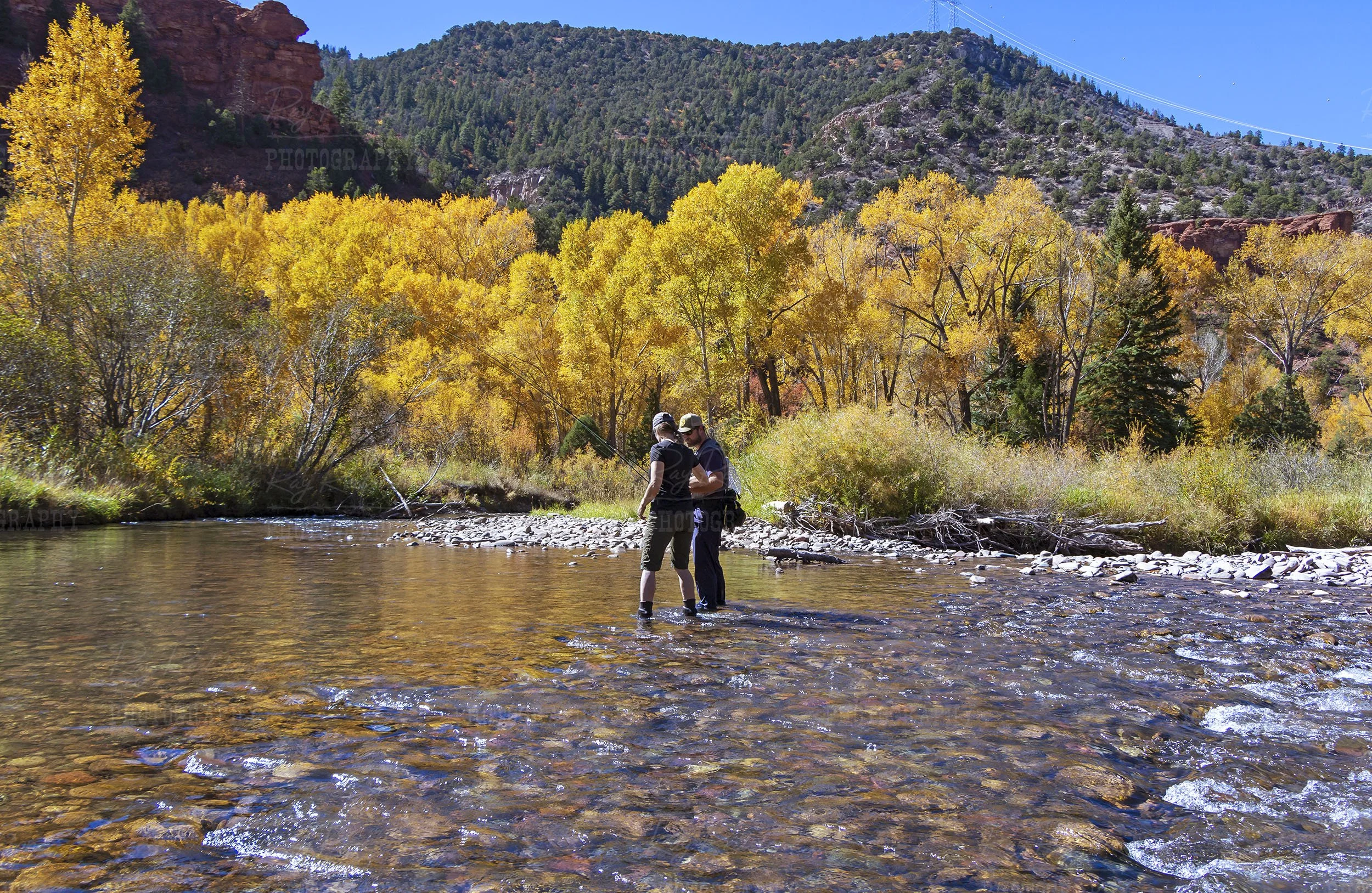 Couple Fly Fishing San Miguel River