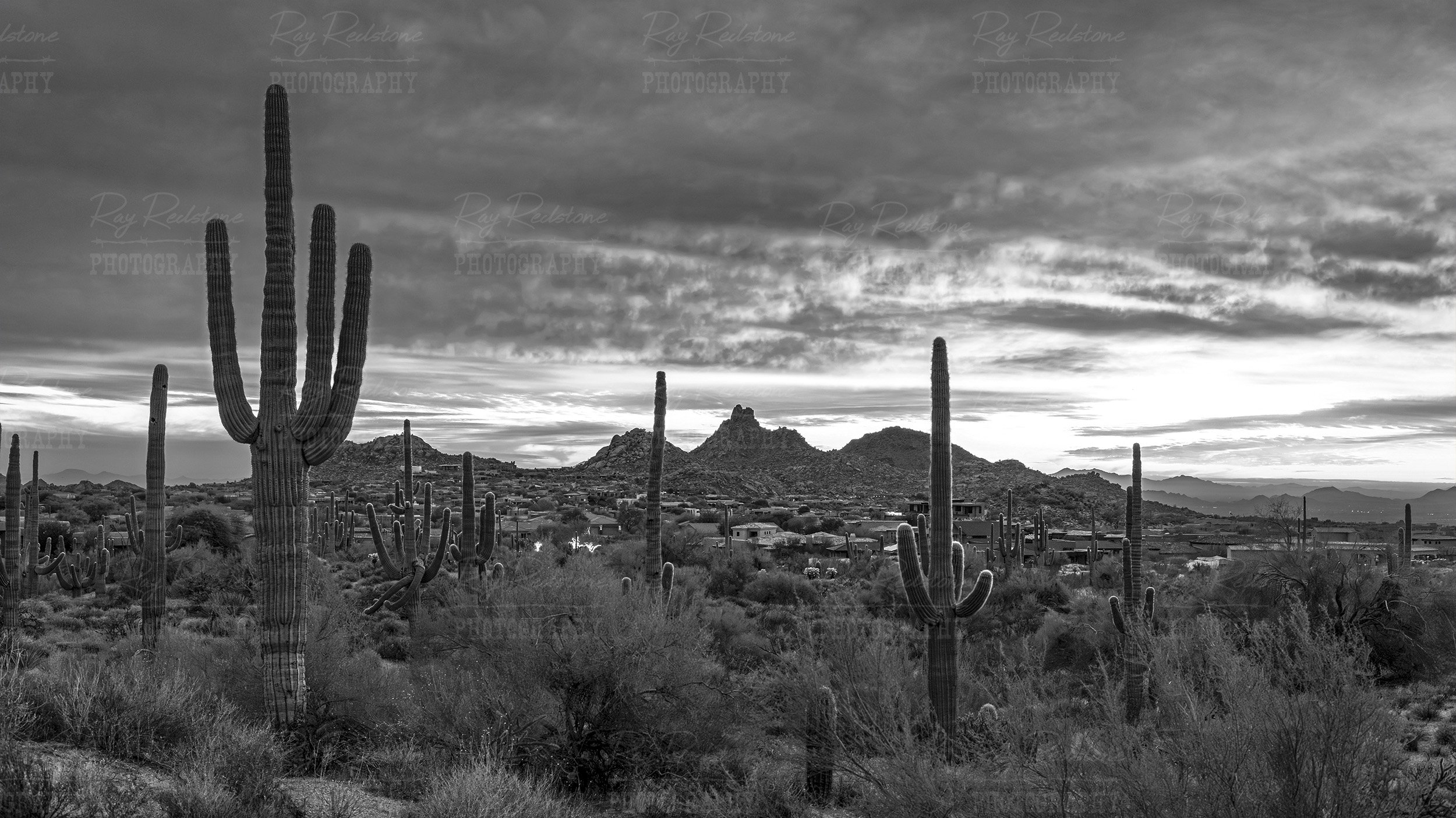 Black & White Landscape Image Of North Scottsdale AZ