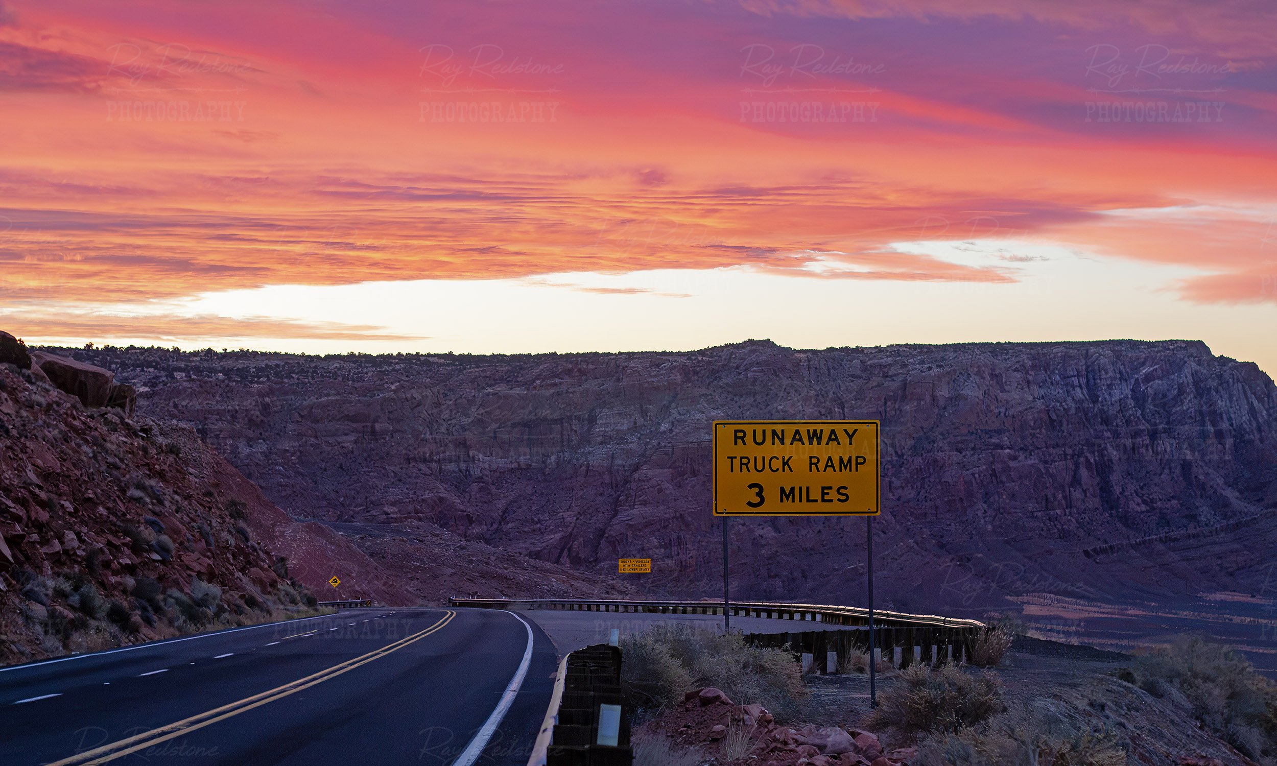 Highway 89 Outside Page Arizona At Sunrise