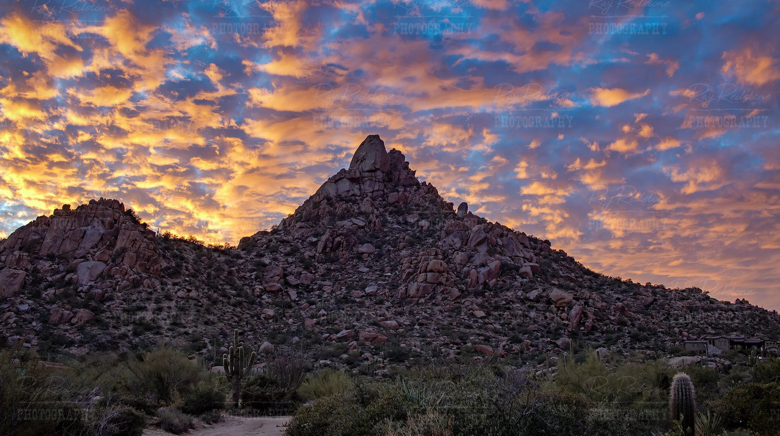 Vibrant Sunset Skies At  Pinnacle Peak Park In Scottsdale AZ