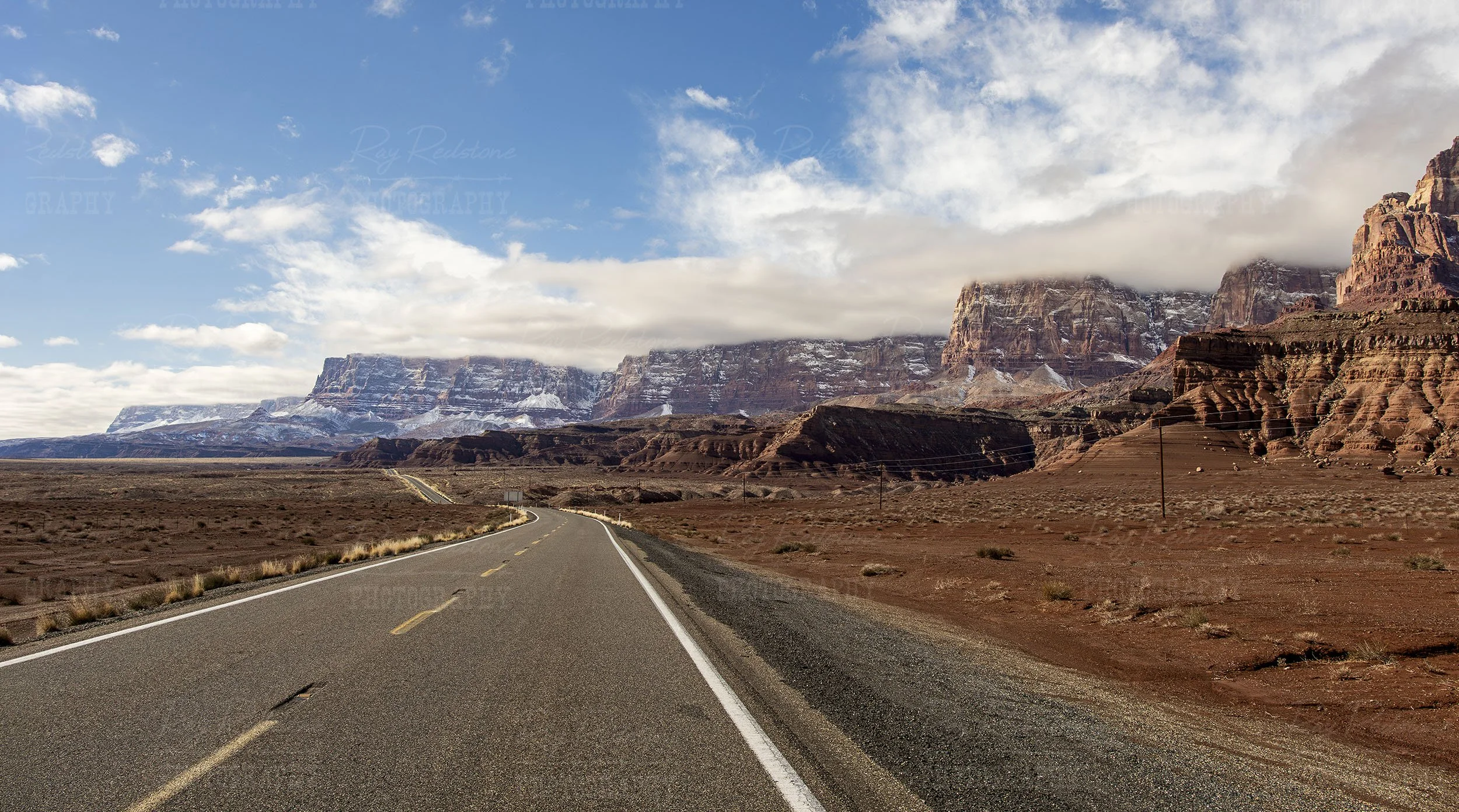 Stunning Open Desert Highway 89A In Northern Arizona