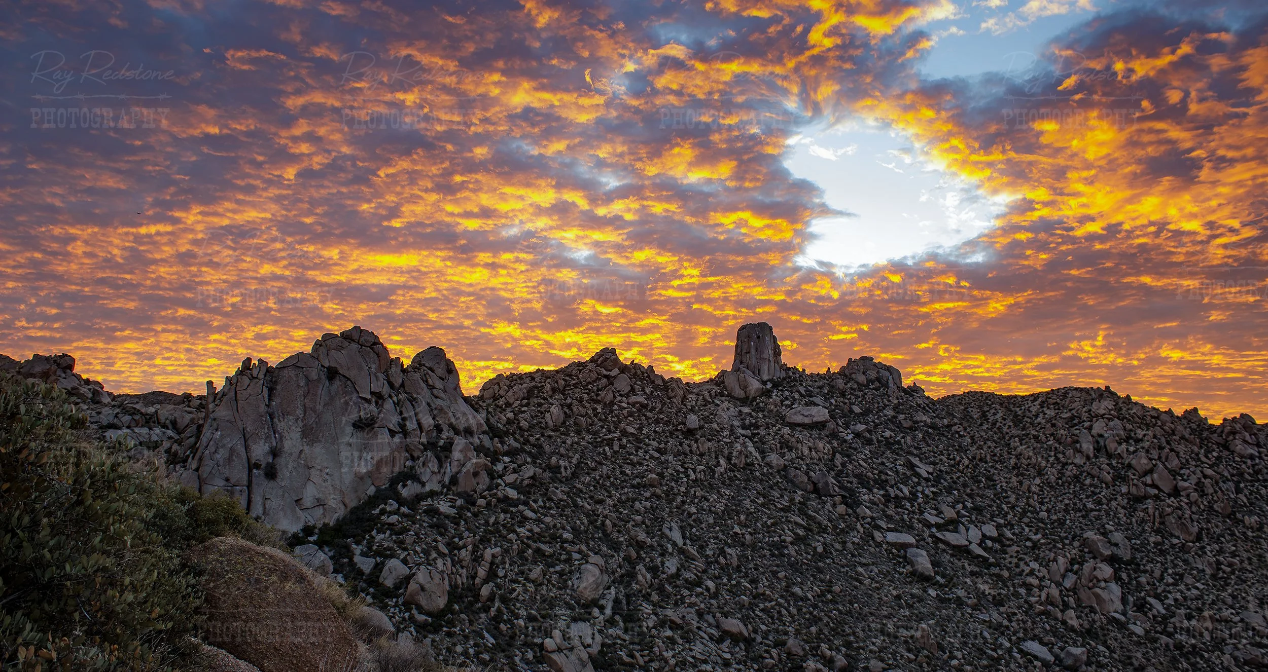 Dramatic Wide Ratio View Of Toms Thumb Landmark At Sunset Time Scottsdale