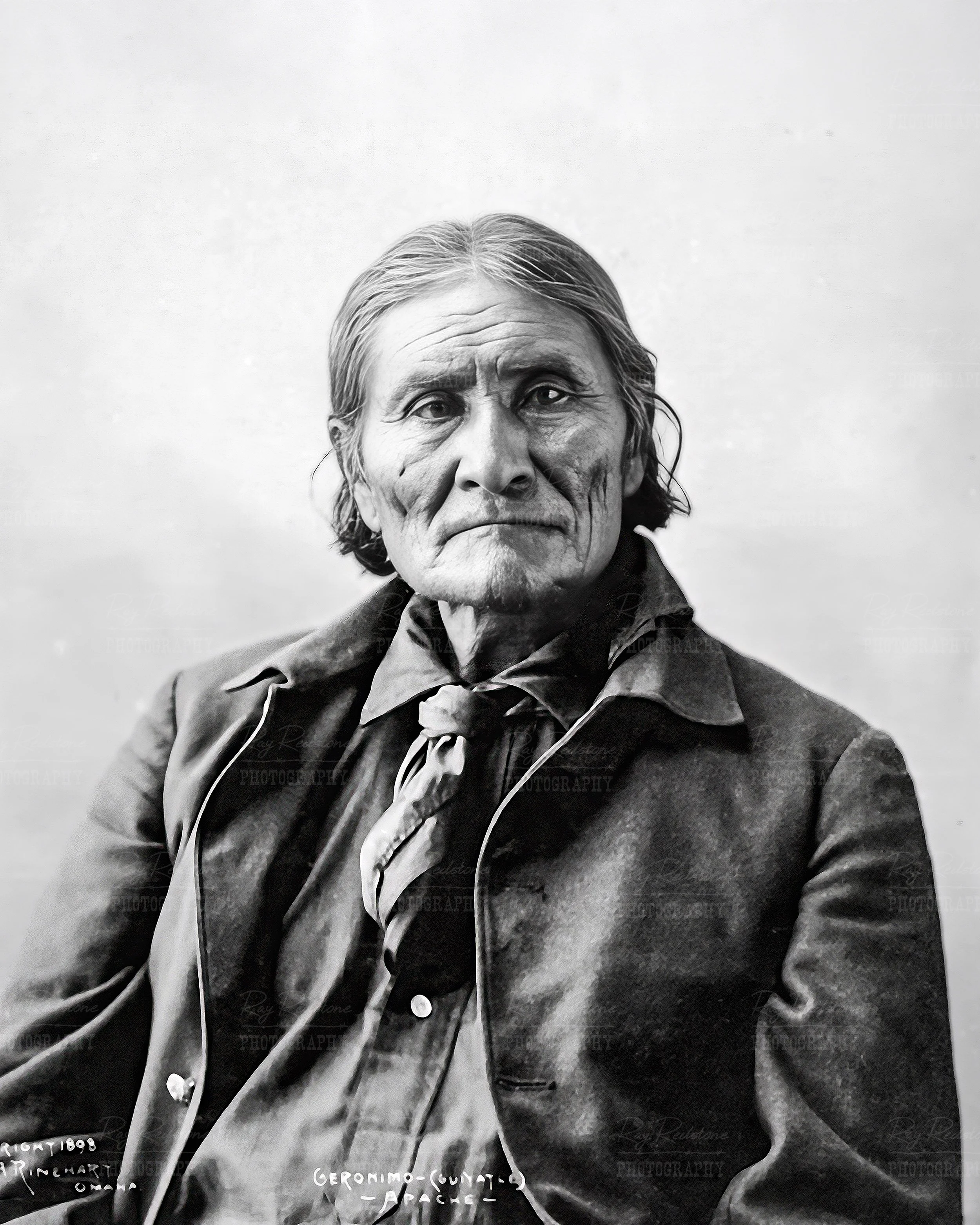 Restored Old Photo Of Apache Chief Geronimo 1898