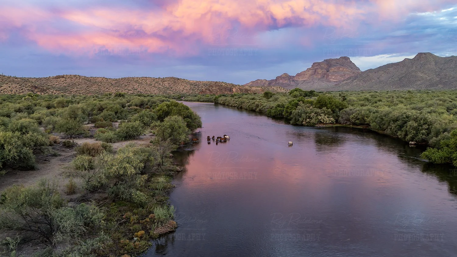 Aerial View Salt River 