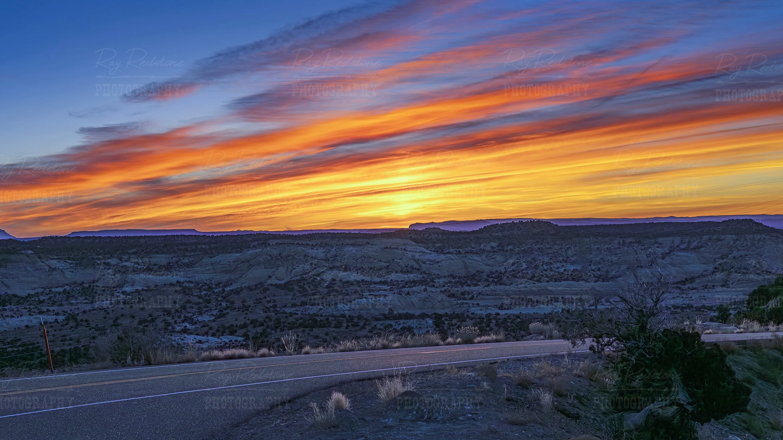 Sunset Skies On Highway 12 Near Boulder Utah