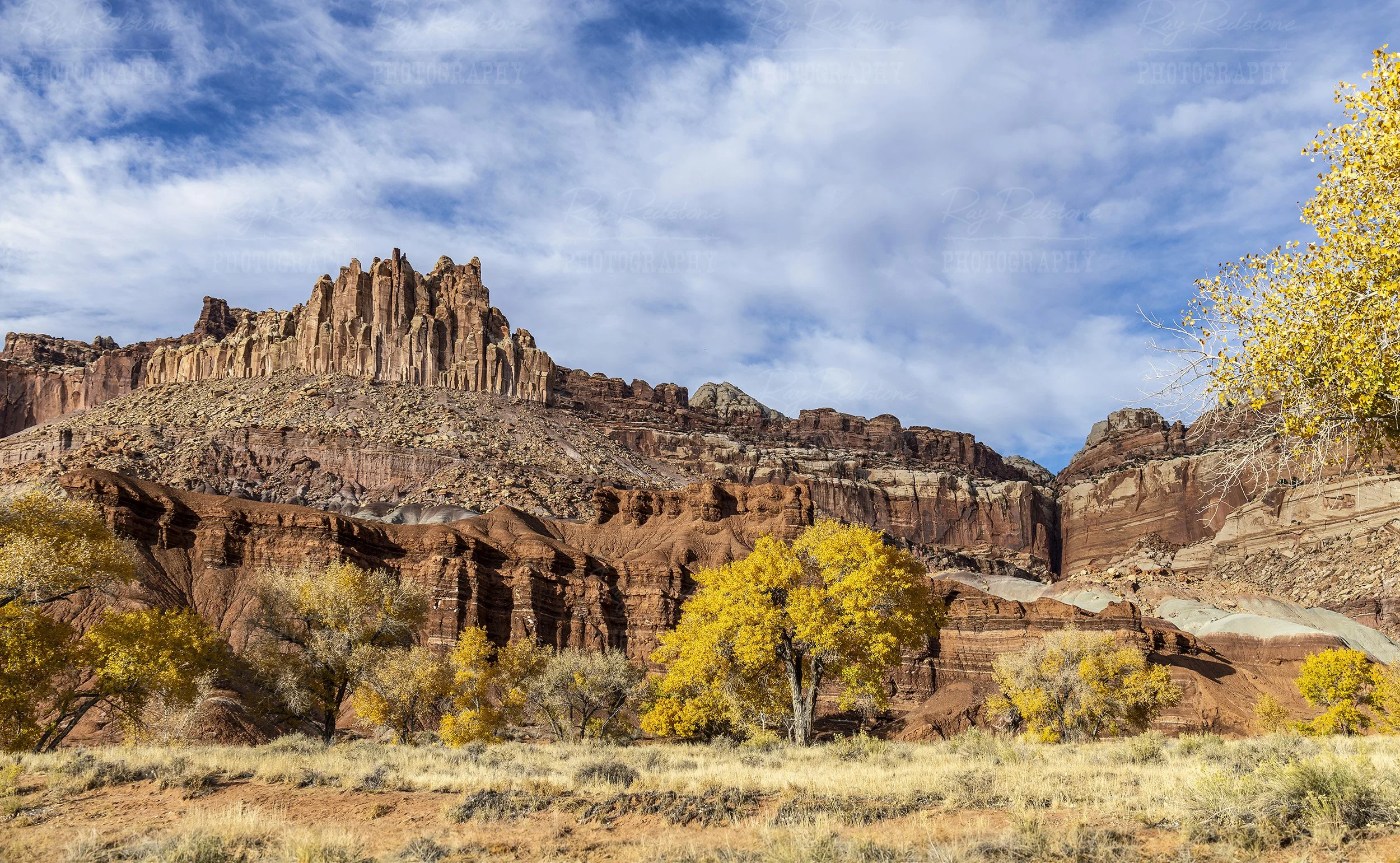 Utah Red Rock Landscape Near Capitol Reef Park