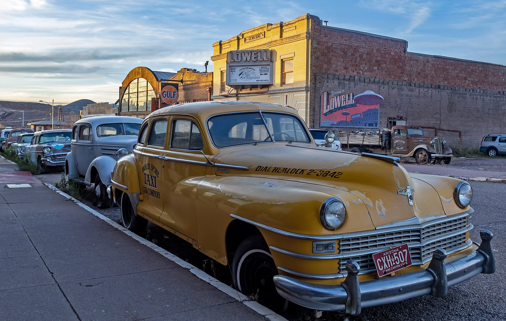 Vintage Taxi Cab In Historic Lowell AZ