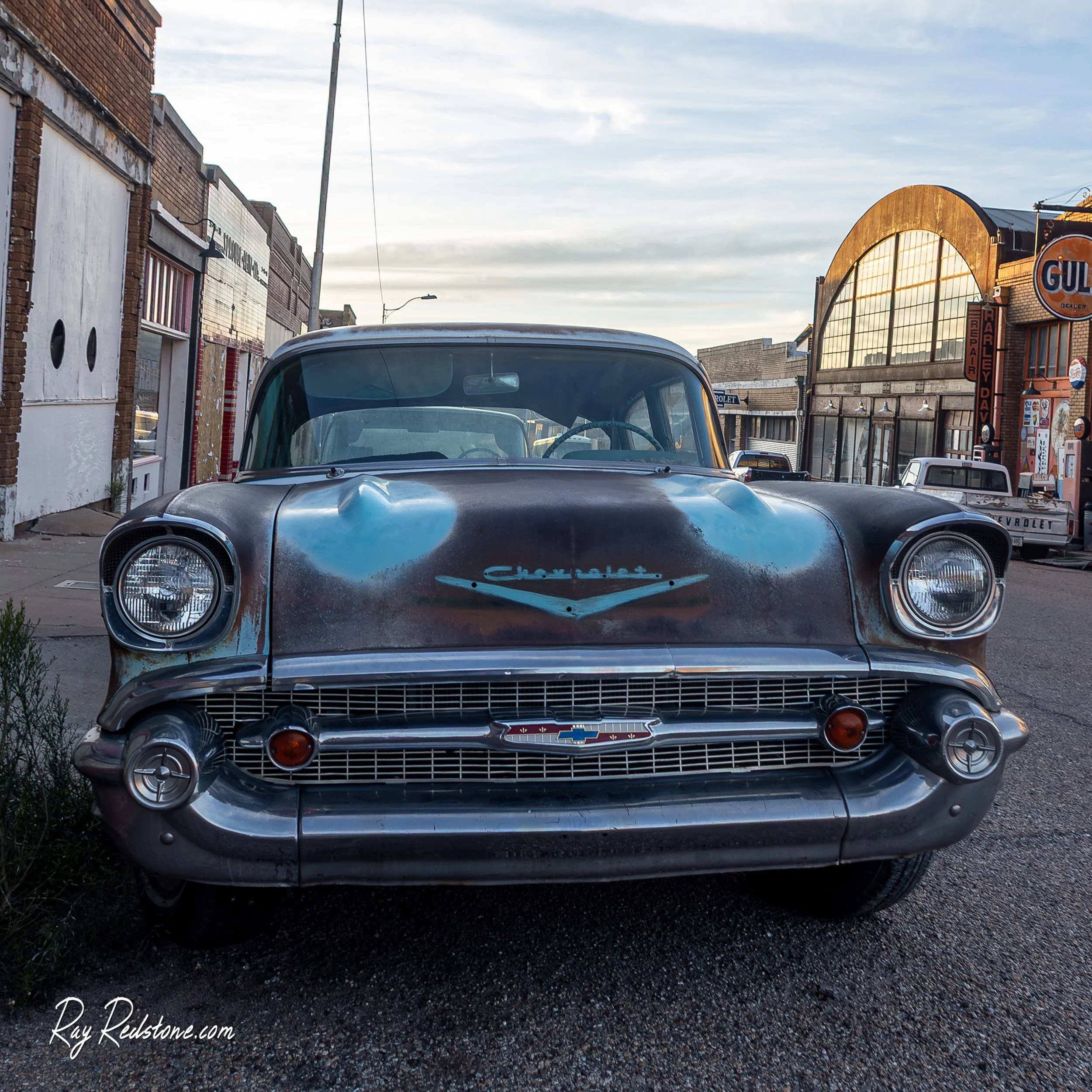 Vintage auto in the town of Lowell Arzona,