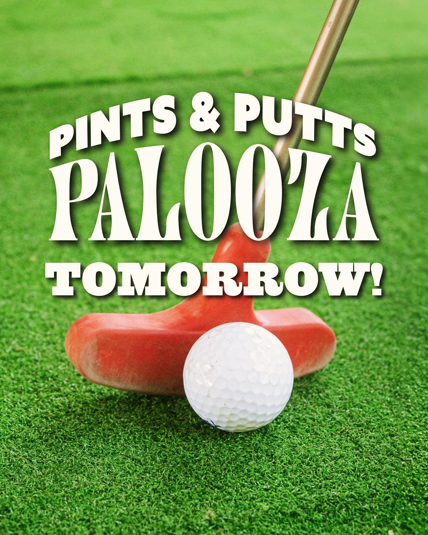 IT&rsquo;S ALMOST GAME TIME!

Join us on the green tomorrow! Our boy @thabrycycle will be hosting our Pints &amp; Putts Palooza tournament! We&rsquo;ll be tapping some awesome beers from our friends @northparkbeerco we&rsquo;ll also be releasing some