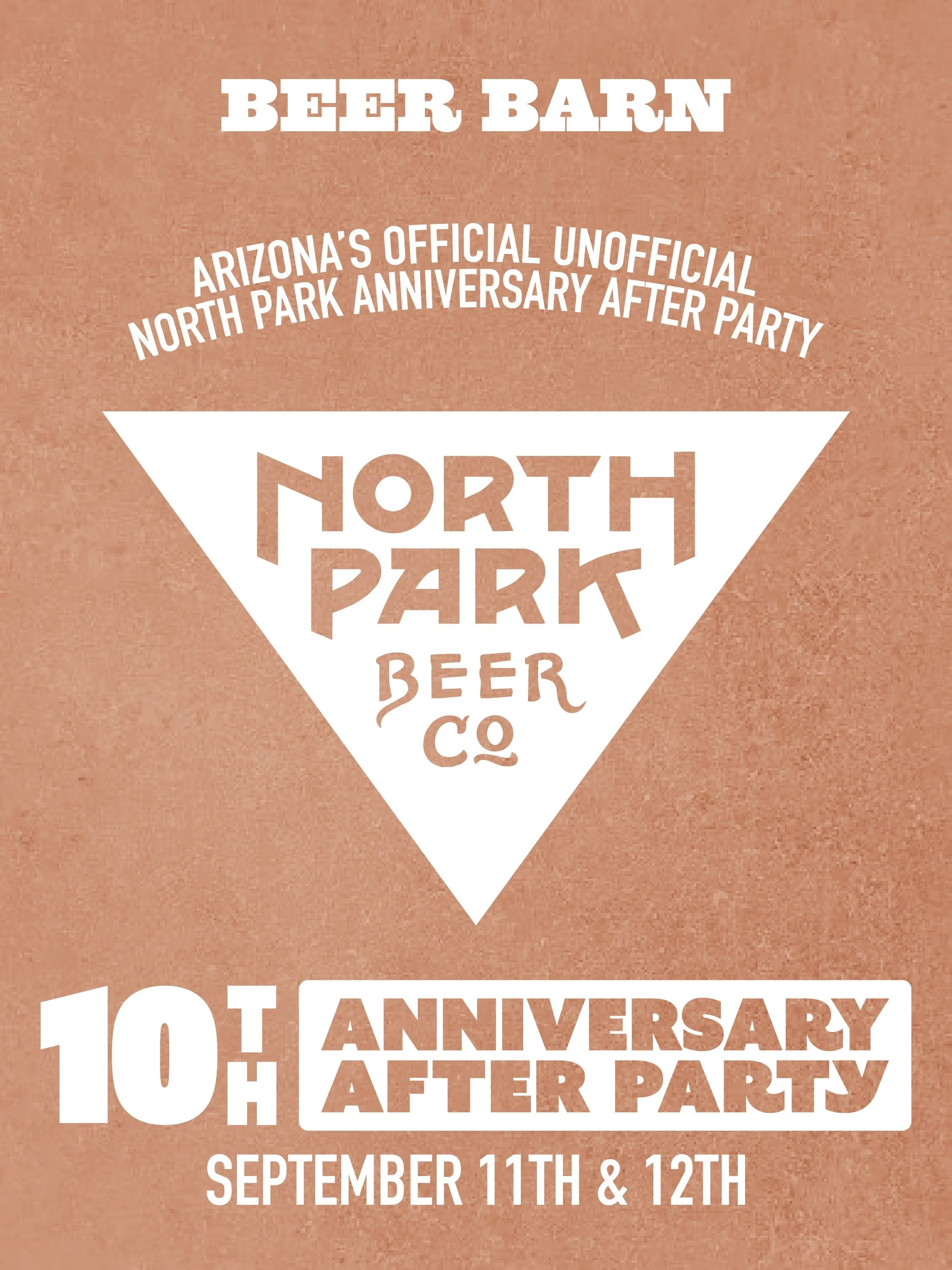 The official unofficial after party is coming your way!

Weren&rsquo;t able to make it to the 10 year celebration @northparkbeerco? Well good news for those who are stuck in the valley, we&rsquo;ll be throwing an after party here at the Beer Barn! (S
