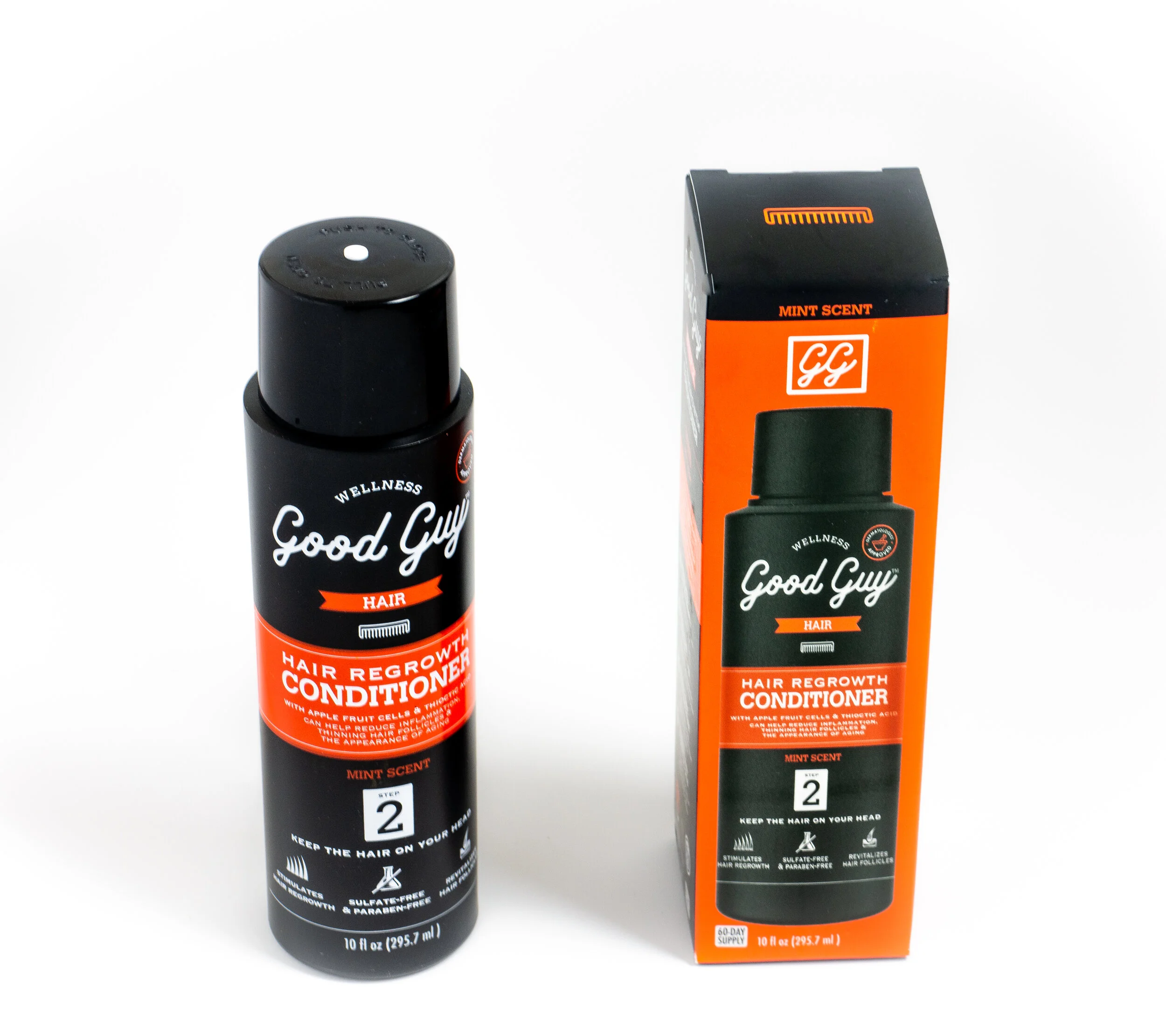 "Good Guy" conditioner product photography featured on a white background 
