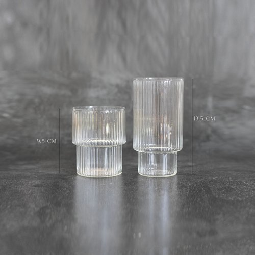 ALINK Ribbed Drinking Glass Cups with Glass Straws Set of 4, 12 oz  Aesthetic Iced Coffee Glasses, Wa…See more ALINK Ribbed Drinking Glass Cups  with