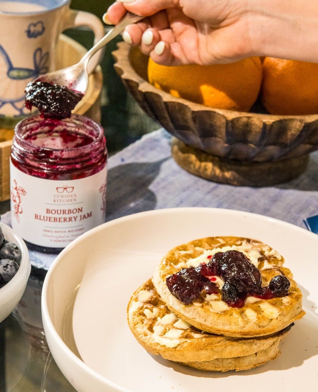 Brunching in style this Mother's Day with our signature Bourbon Blueberry Jam to top of your fresh breakfast with a Southern touch! Indulge Mom with a sweet surprise she'll savor to the last bite! ⁠
⁠
Delicious stirred into a cocktail too.⁠
⁠
Shop in