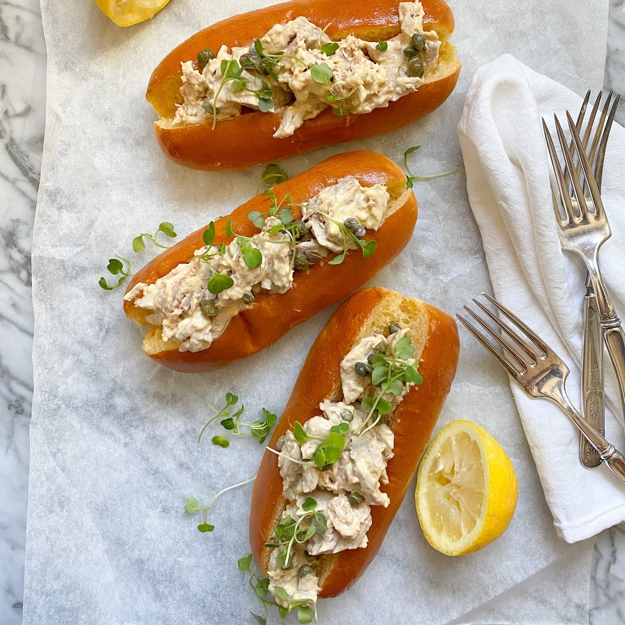 Tuna Salad with Lemon Caper Aioli — In the Curious Kitchen