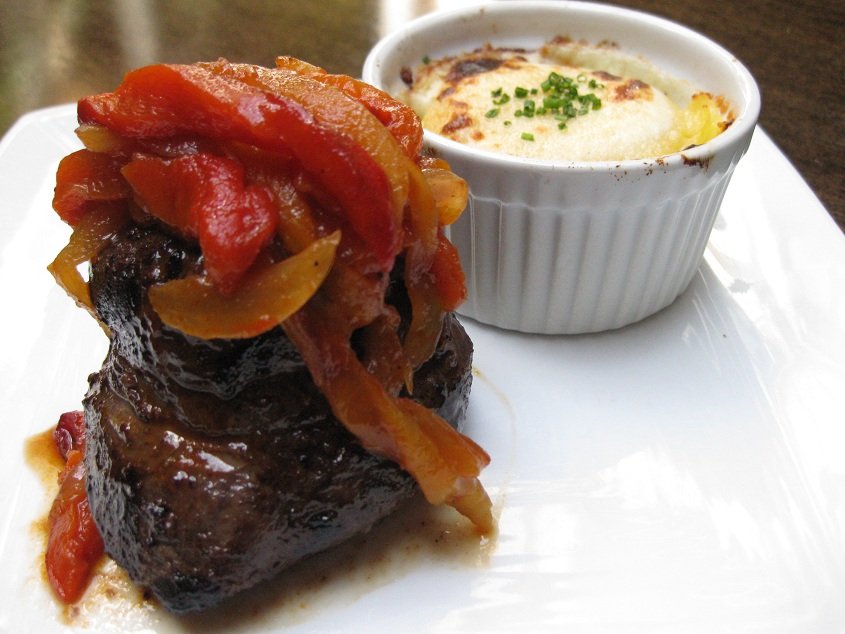 FOOD_Steak with grilled peppers & potato gratin_Kyle.jpg