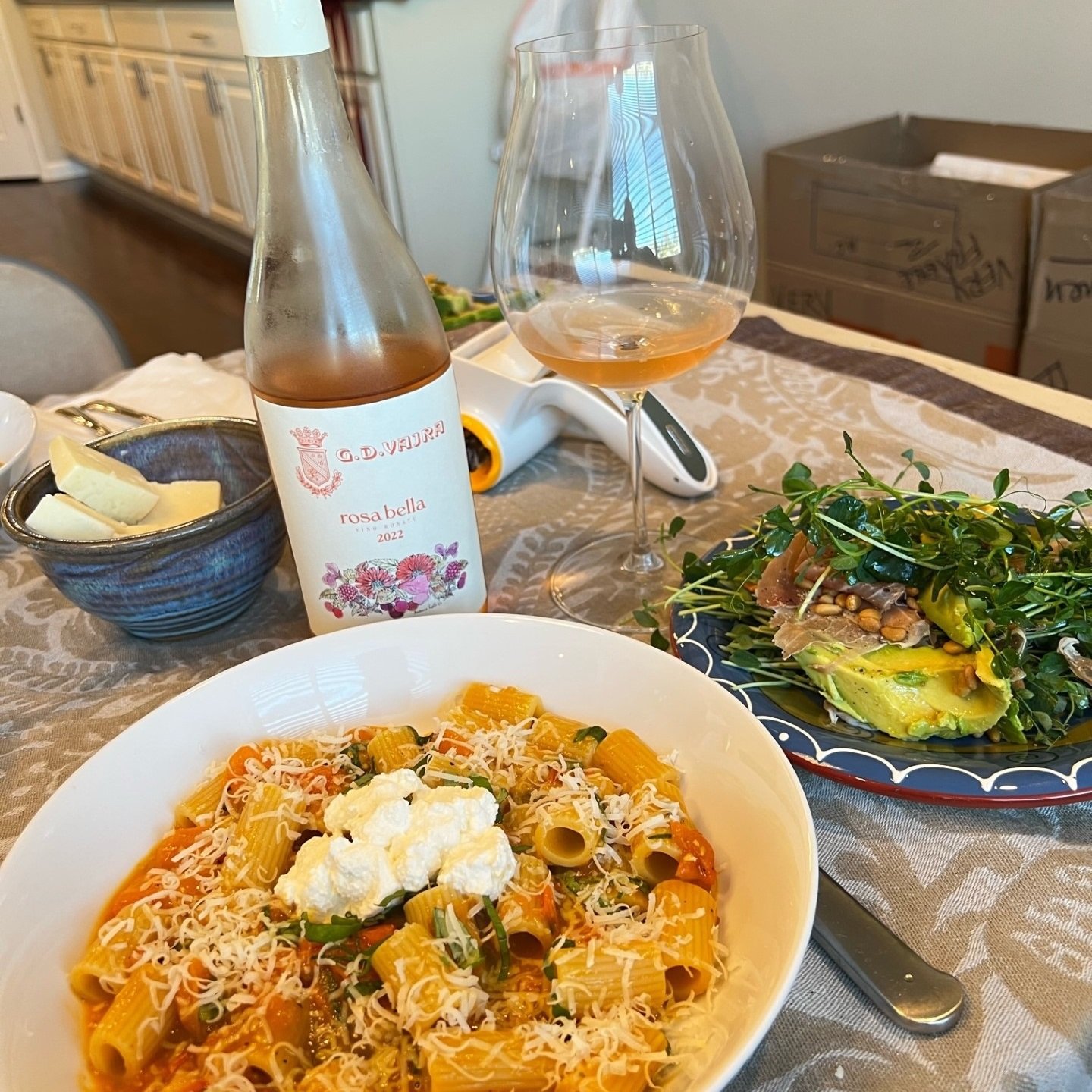 On the Table_Camille & Frank Rizzo_Pasta with sun gold tomato sauce with Vajra Rose_square_v4.jpg