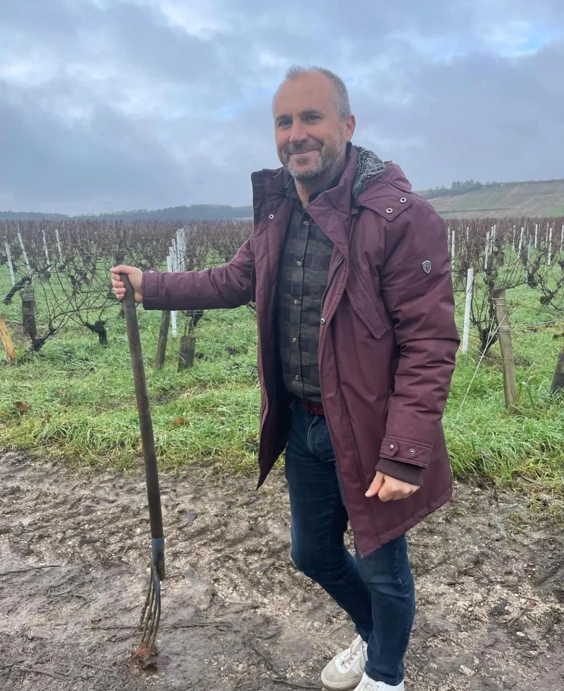 Burgundy_Chablis_Jean-Marc Brocard_vineyards with son Julien Brocard_Dec 2023_credit Laure Gasparotto.jpg