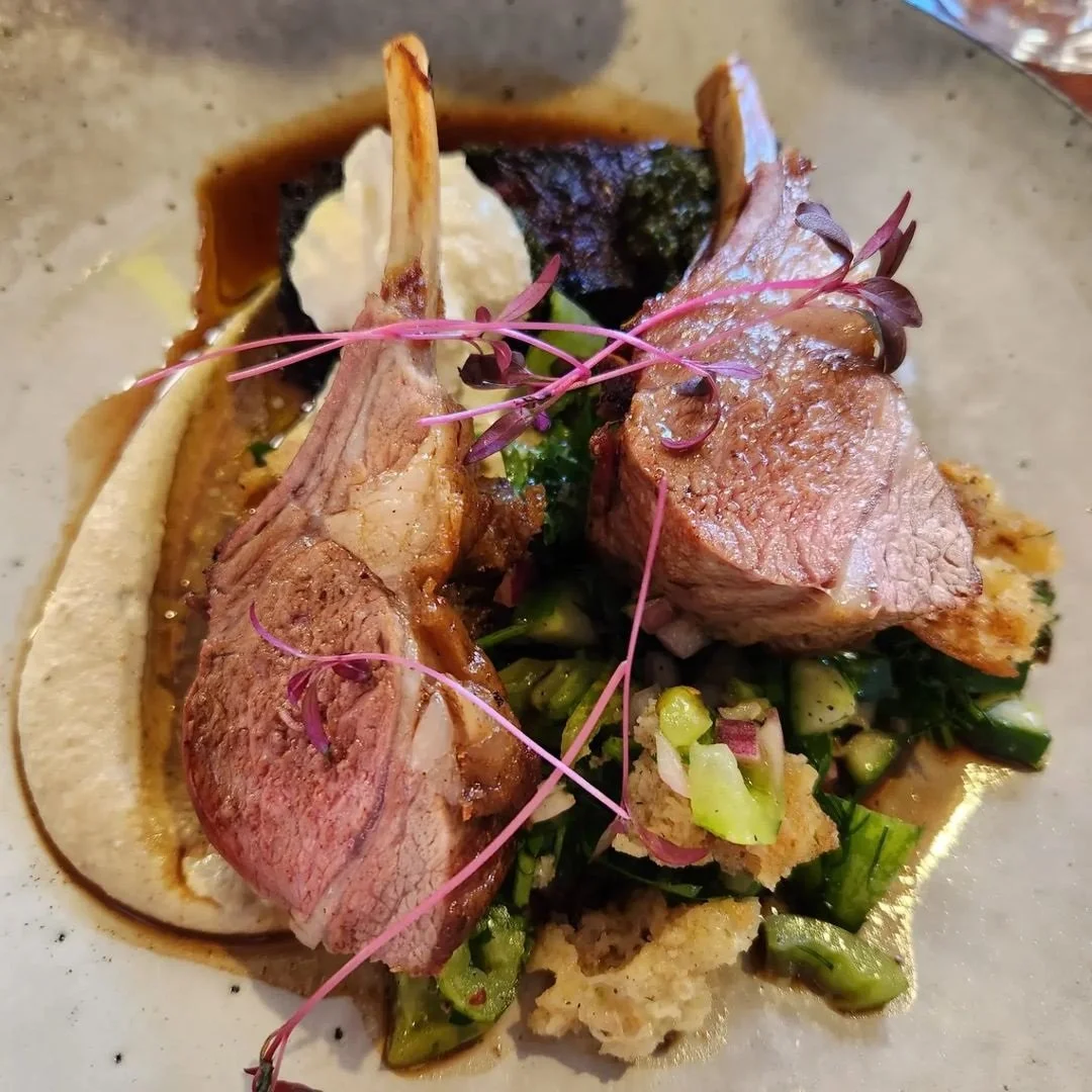 Australia_McLaren Vale_d'Arenberg_Lamb rack and harissa forequarter with date cous cous cake, charred eggplant, green Fattoush and preserved lemon labneh.jpg