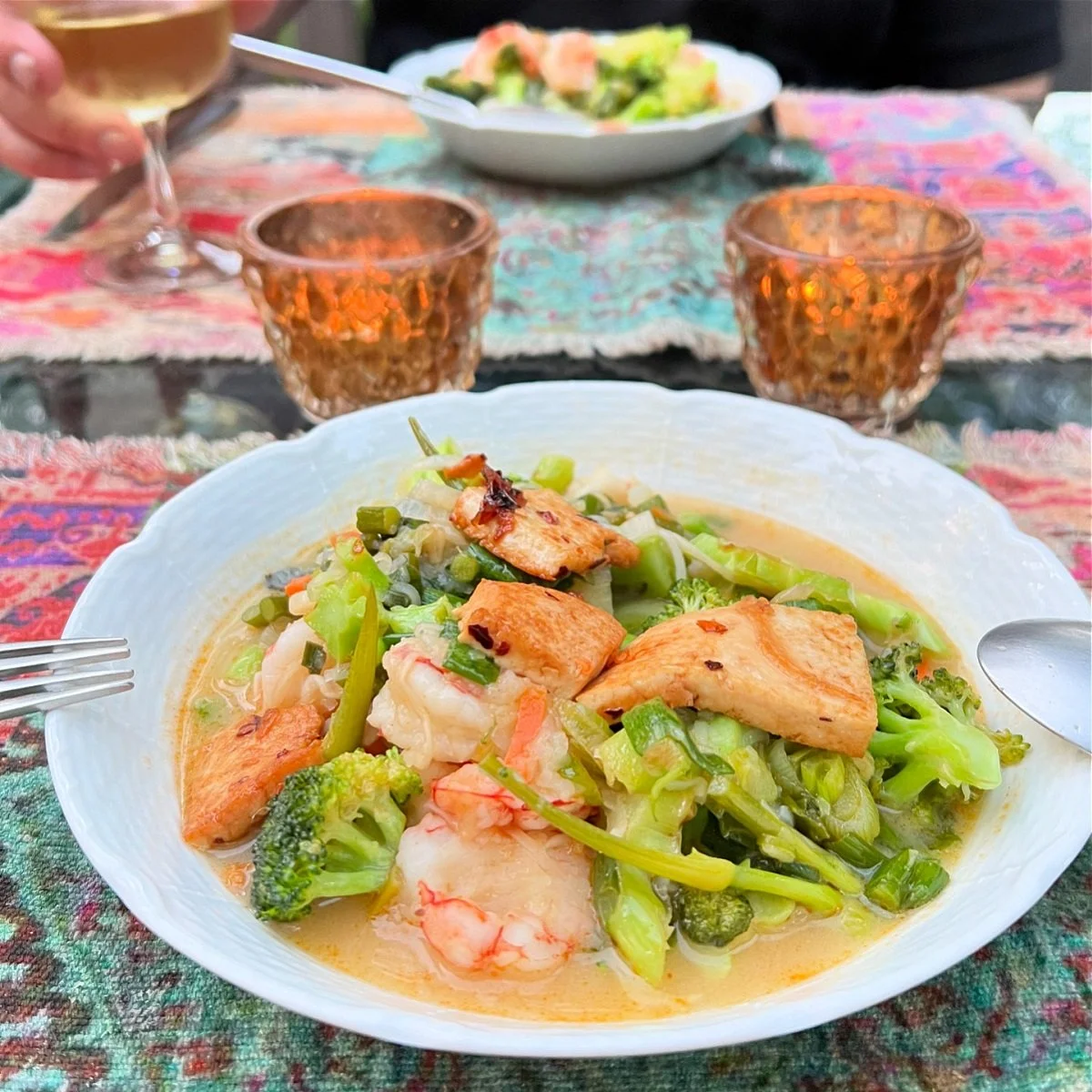 On the Table_Chez Strecker_spicy fish curry with greens_Jun 2024.jpg
