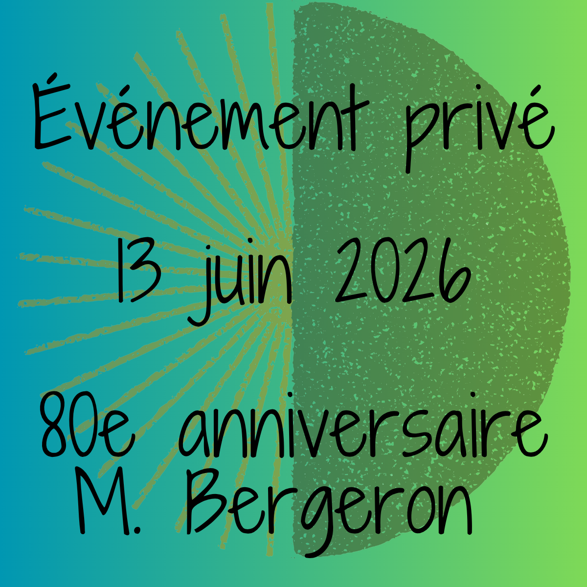 Événement privé 13 juin 2026