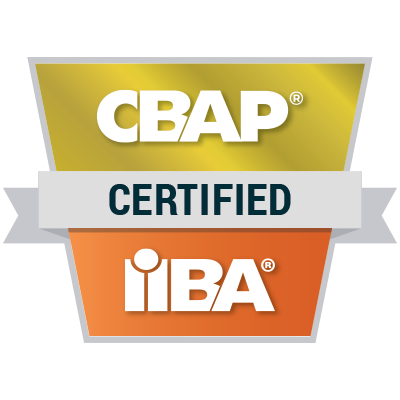 CBAP recognizes seasoned BA professional who has over five years of practical business analysis work experience.