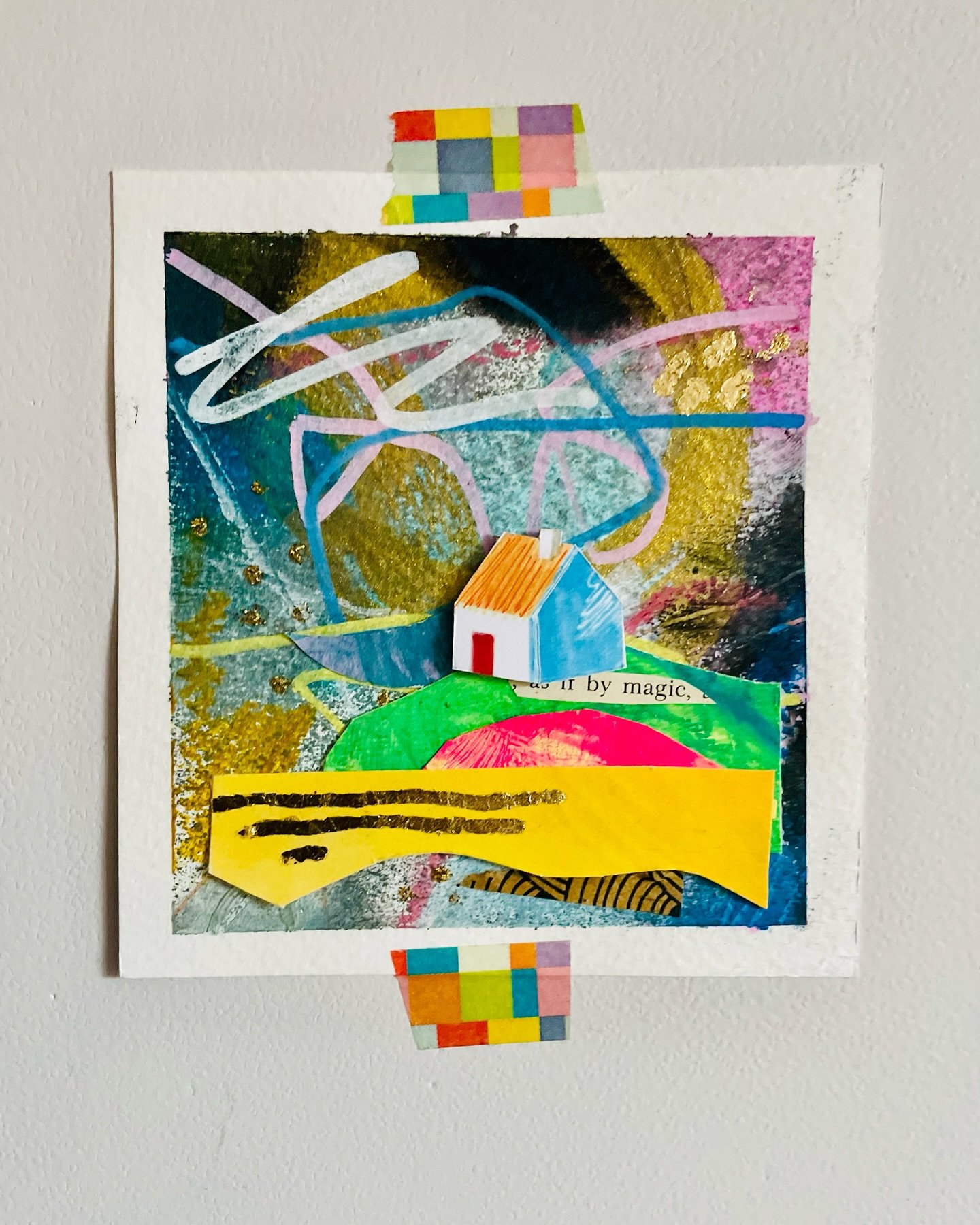 Easter Sunday. As if by magic. Here&rsquo;s to safe places, full tummy&rsquo;s, bright futures. We can hope and hope is magic. #art #collageart #magic