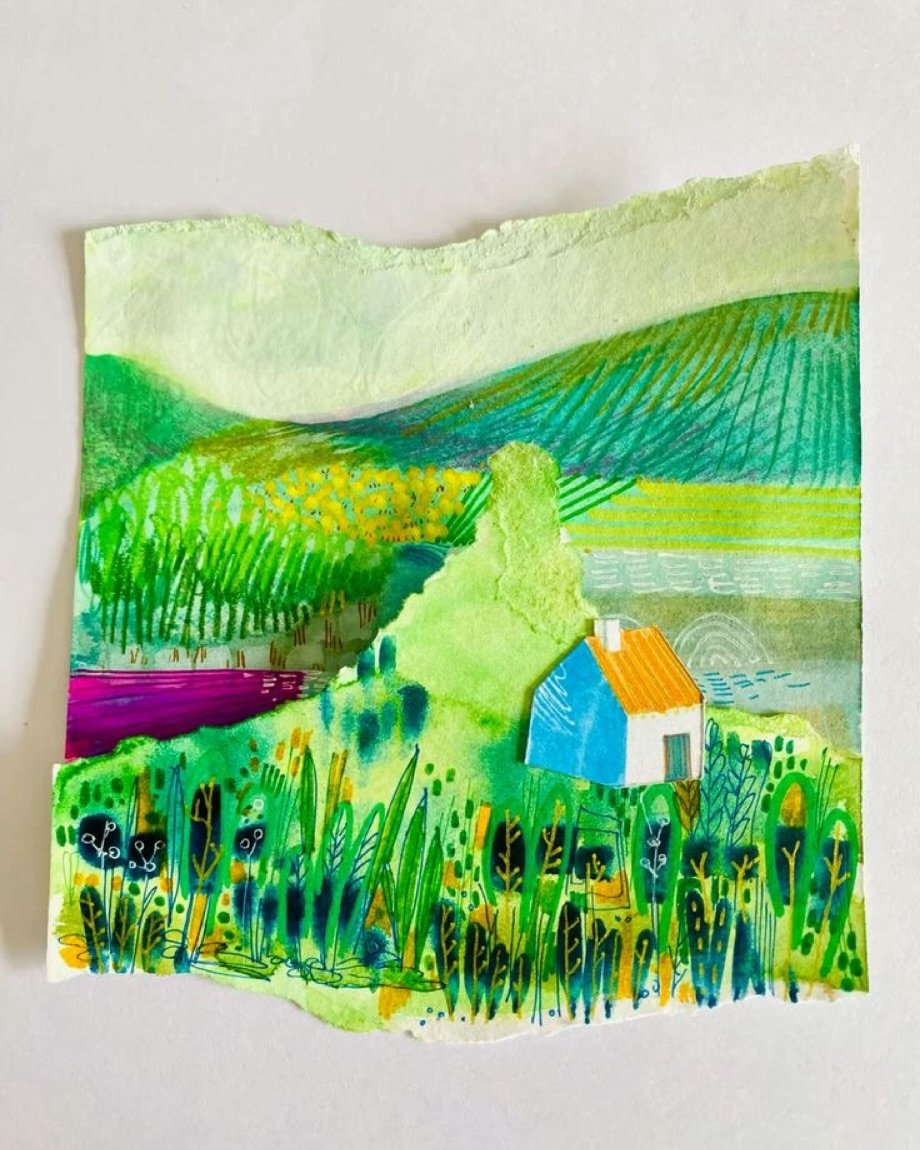 Valley view. April is almost done. May is around the corner. The swallows have just started to arrive. Enjoy the still day, the warm afternoon. #ireland #irishart #artforsale