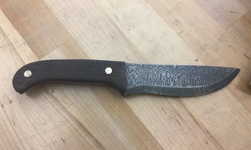 112 Layer Raindrop Damascus Knife
