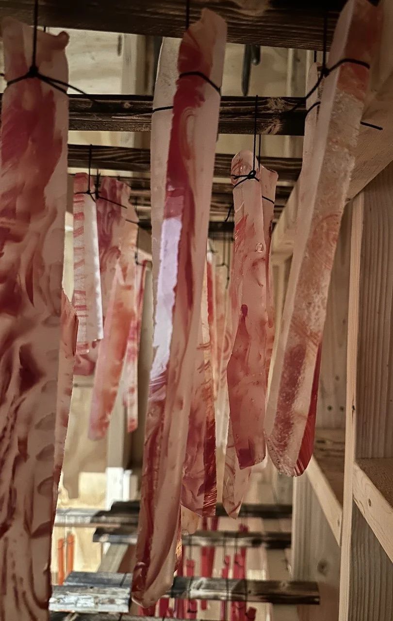 'Red Salmon Hotcast Fillet Strips' (Detail)