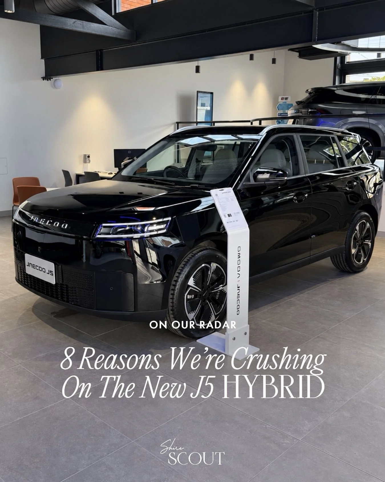 We&rsquo;re putting the NEW @purnellomodajaecoo&rsquo;s J5 Hybrid back on your radar.😍

Sleek on the outside, clever on the inside, we&rsquo;re loving the 360-degree camera, panoramic sunroof, wireless phone charging, spacious interior and even pet-