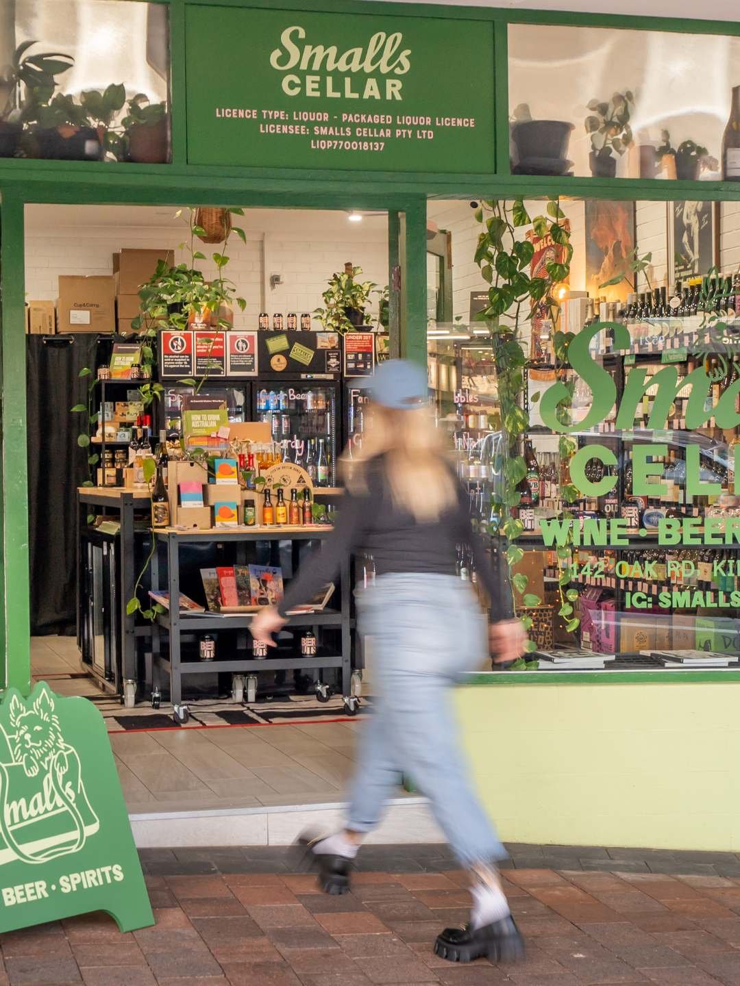 Smalls Cellar bottle shop storefront on Oak Road, Kirrawee