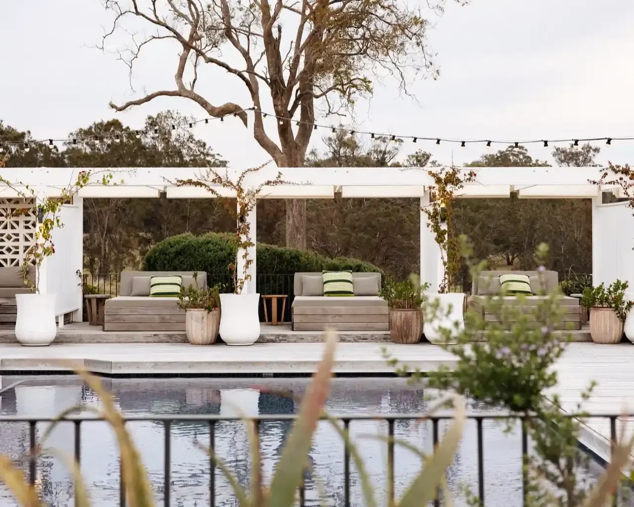 Pool cabanas at the Oaks Ranch NSW
