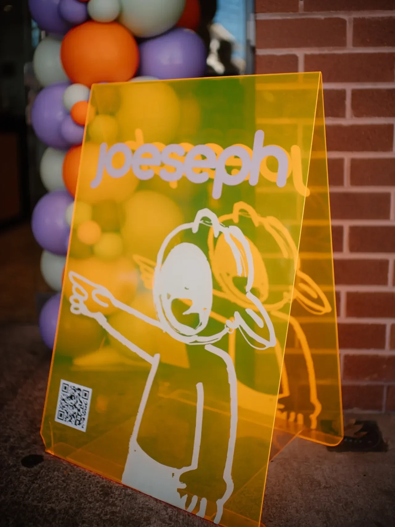 joeseph pilates bright yellow sign