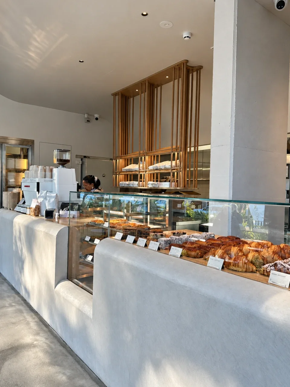 Pastry and bread display at Sonoma bakery, Menai.