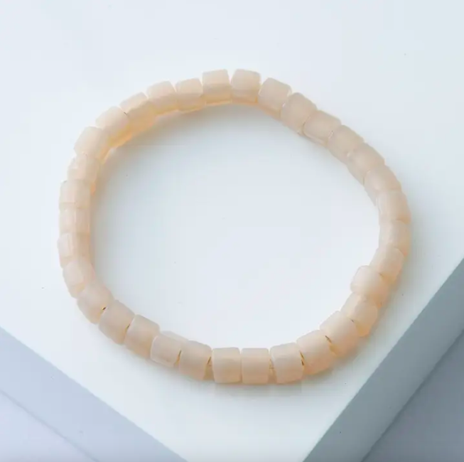 Opaque Glass Bracelet in Sand
