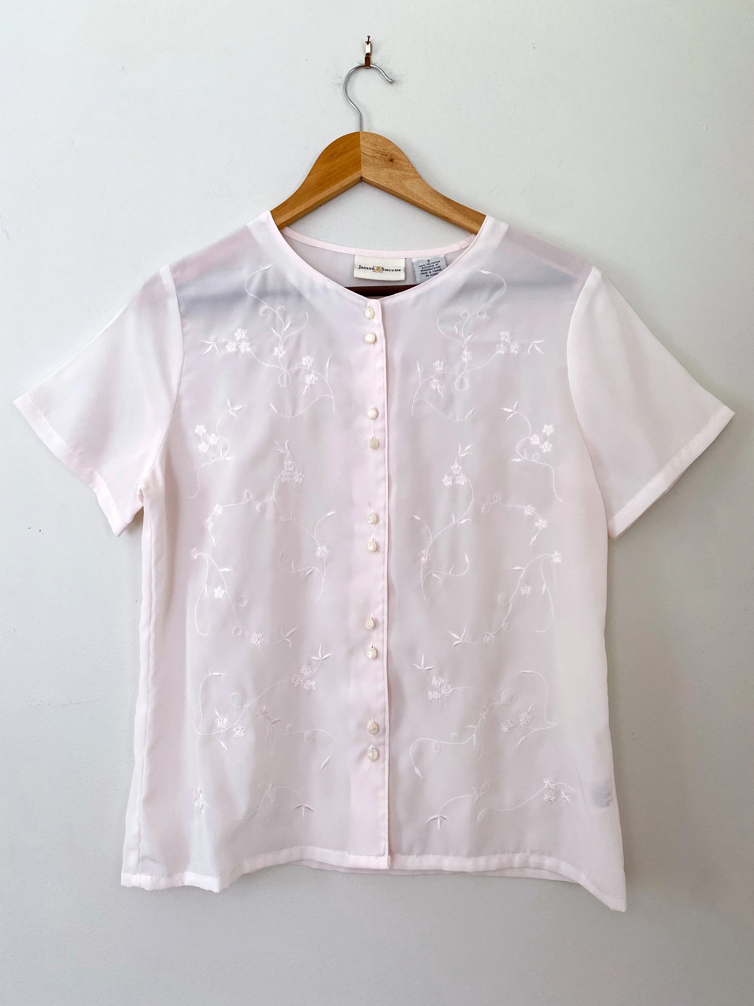 Pale Pink Embroidered Top