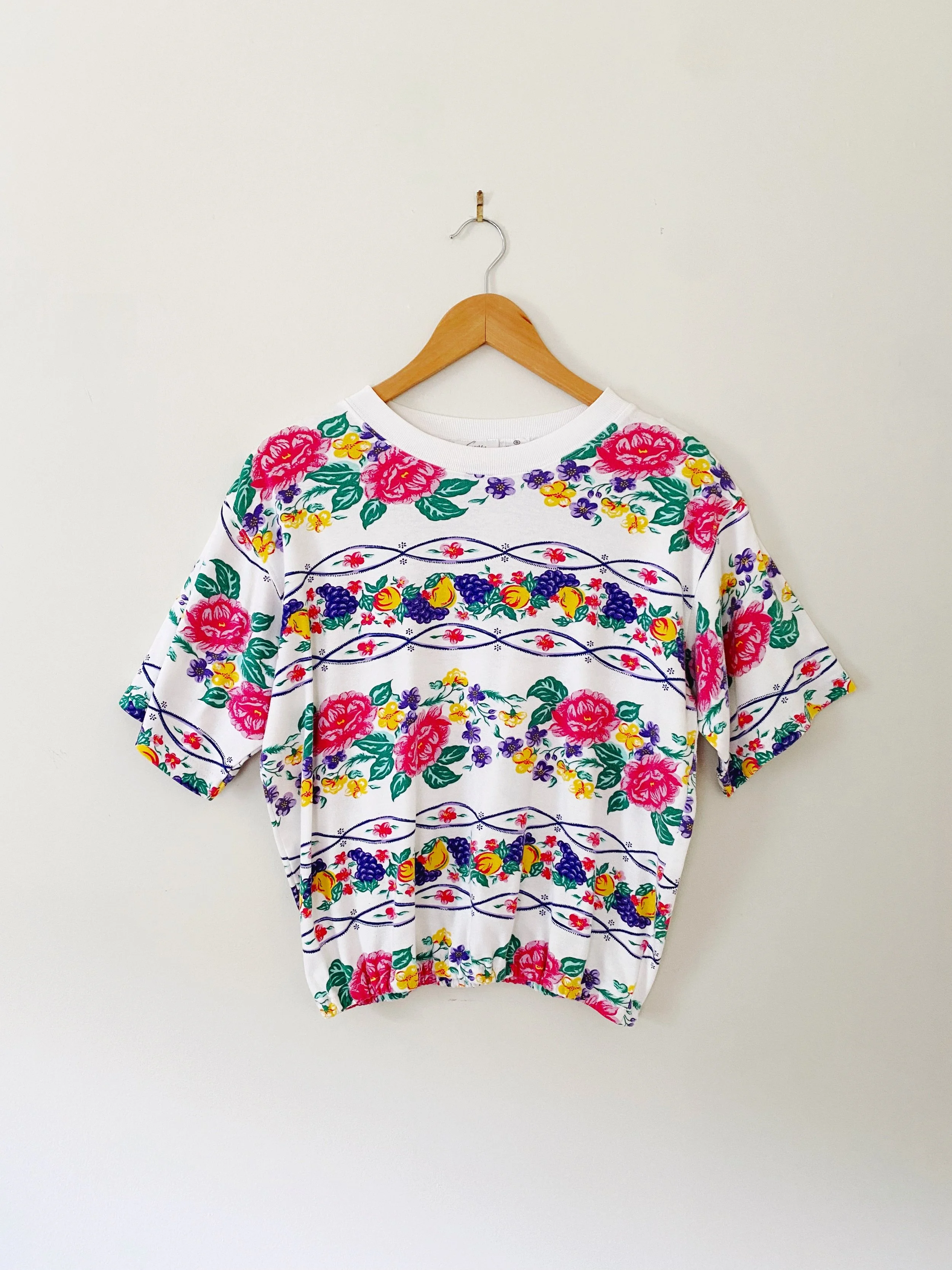 Cottage Floral Scrunchie Top