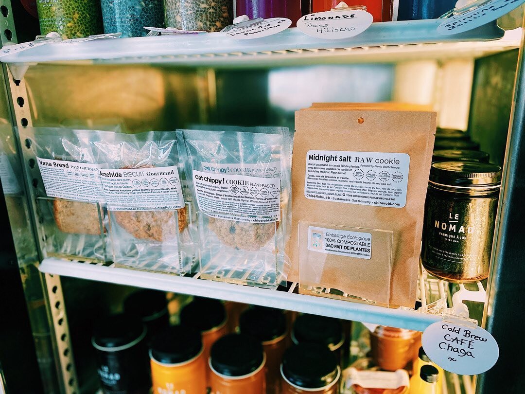 Friday product lineup !!! 💖🌈🪴🧘🏽&zwj;♀️🦋 Cookies #ChloeRobi in the grab-and-go fridge of Espace Nomad in the Plateau Mont-Royal. #LocallyOwned open all weekend until 9pm.

Visit them on St-Laurent street corner of Villeneuve. #PlateauMontRoyal #